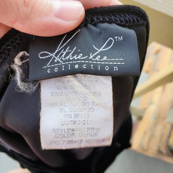 90's Slinky Kathie Lee Collection Velvet Dress w/ Rose Embellishment Size Medium - Picture 7 of 13